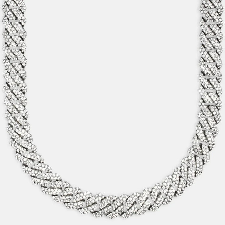 14mm Diamond Prong Link Chain