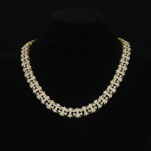 NEW! ICED OUT CROSS CUBAN CHAIN