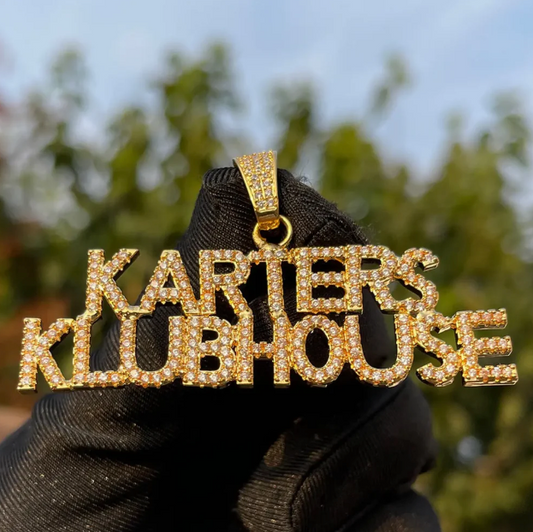 CUSTOM DIAMOND MINI FONT PENDANT