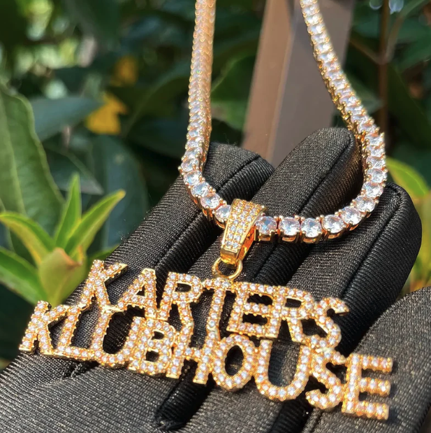 CUSTOM DIAMOND MINI FONT PENDANT