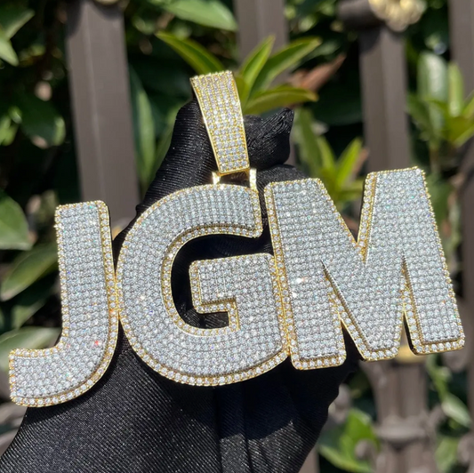 CUSTOM MODERN FONT ICED OUT PENDANT