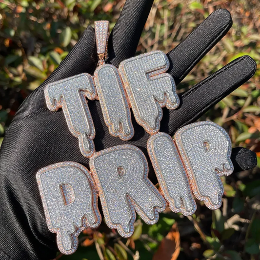 CUSTOM DRIP FONT PENDANT