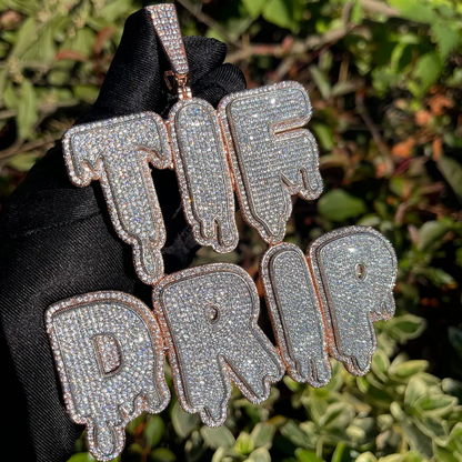 CUSTOM DRIP FONT PENDANT