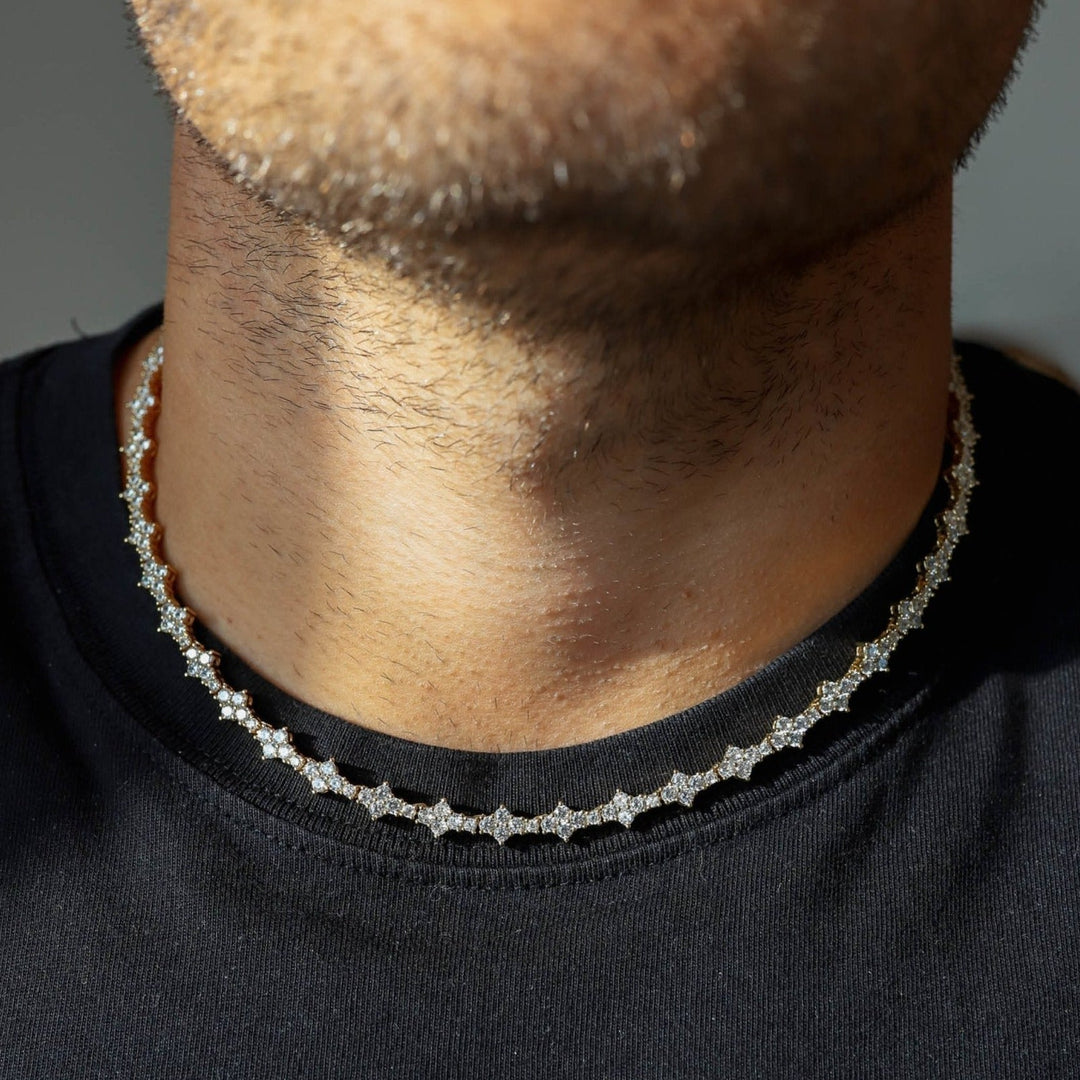 3mm Honeycomb Chain - 18K Gold